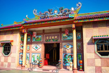 Chiang Rai, Tayland 'da Budist mimarisi ve dekorasyonu. 