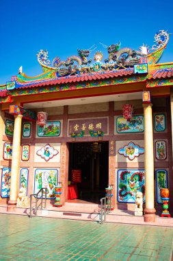 Chiang Rai, Tayland 'da Budist mimarisi ve dekorasyonu. 