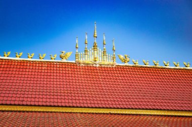 Chiang Rai, Tayland 'da Budist mimarisi ve dekorasyonu. 