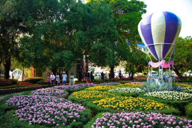 Chiang Rai, Tayland 'da çiçek festivali dekorasyonları