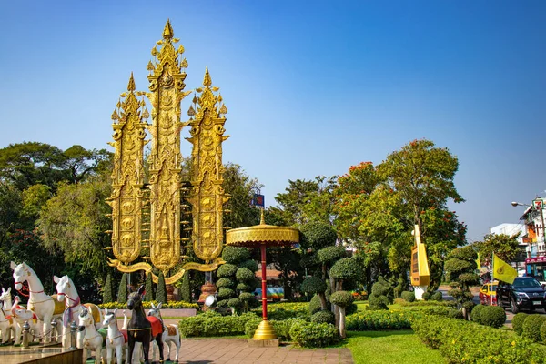 Chiang Rai Stad Overdag Thailand — Stockfoto