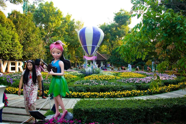 Chiang Rai, Tayland 'da çiçek festivali dekorasyonları