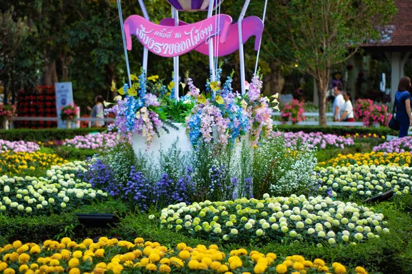 Bloemenfestival Decoraties Chiang Rai Thailand — Stockfoto