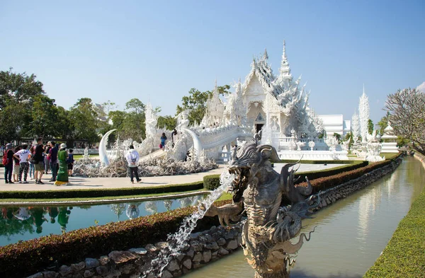 Til Thailand Chiang Rai Hvitt Tempel – stockfoto