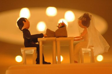 Düğün süslemeleri ve tatlılar, kapatın. 