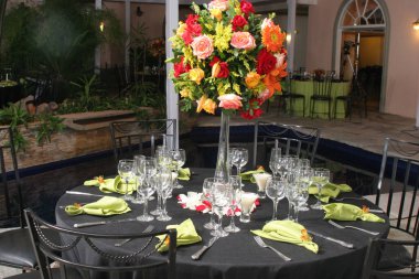 Düğün süslemeleri ve tatlılar, kapatın. 