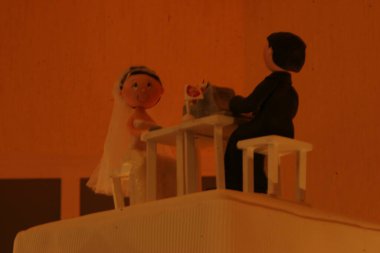 Düğün süslemeleri ve tatlılar, kapatın. 