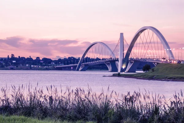 Puente Lago Brasilia Brasil — Foto de Stock