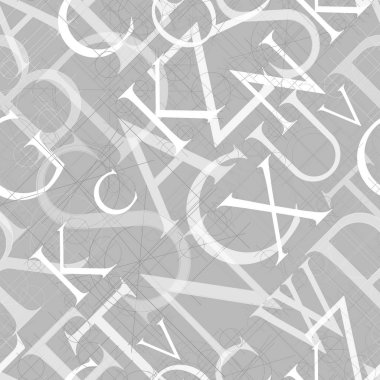 yazı tipi Dikişsiz desen gri bir arka planda vektör illustratuon klip-art
