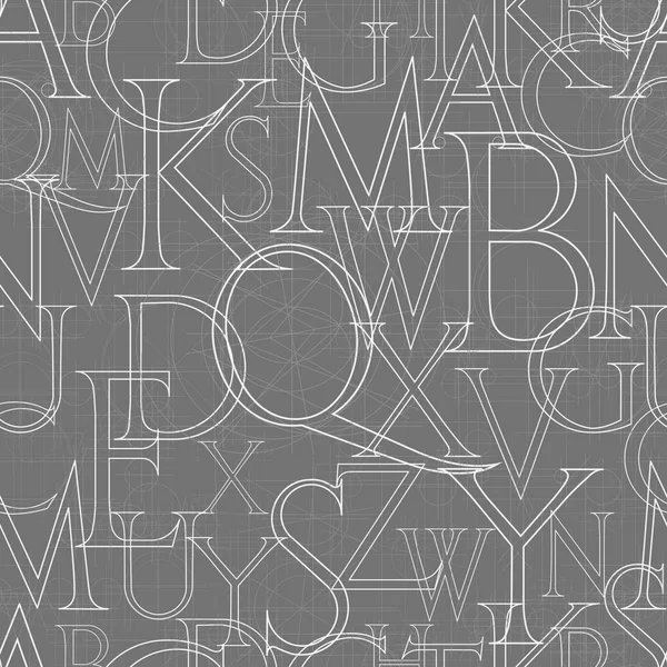Безшовний Візерунок Шрифту Сірому Фоні Векторний Ілюстраторський Кліп Арт — стоковий вектор