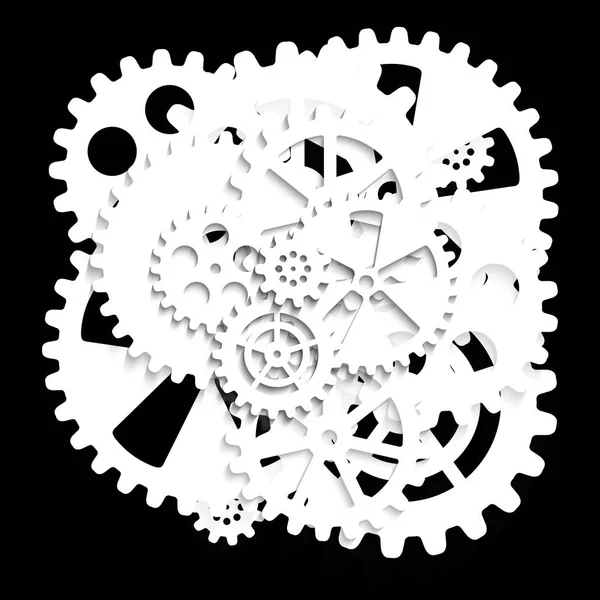 Abstrakter Mechanischer Hintergrund Illustration Clip Art — Stockvektor
