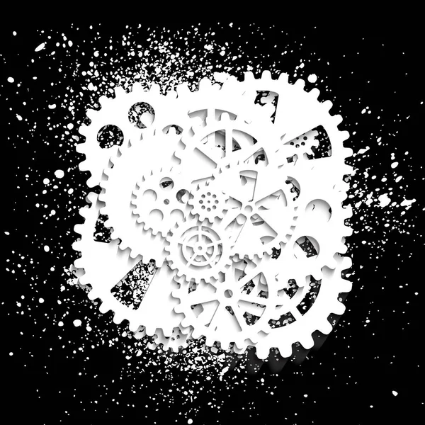 Абстрактний Механічний Фон Ілюстрація Кліп Арт — стоковий вектор