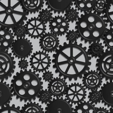 Mekanik arka plan, seamless modeli, illüstrasyon klip-art