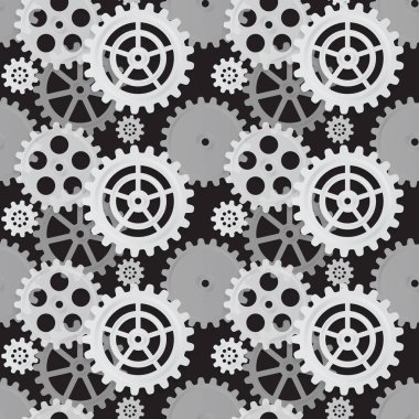 Mekanik arka plan, seamless modeli, illüstrasyon klip-art