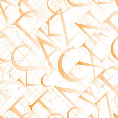 beyaz bir arka planda vektör illüstrasyon klip-art ffont seamless modeli