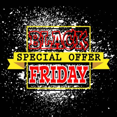 siyah Cuma satış arka plan, illüstrasyon klip-art vektör