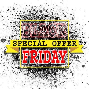 siyah Cuma satış arka plan, illüstrasyon klip-art vektör