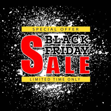 siyah Cuma satış arka plan, illüstrasyon klip-art vektör