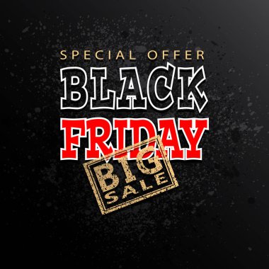 siyah Cuma satış arka plan, illüstrasyon klip-art vektör