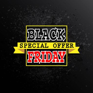 siyah Cuma satış arka plan, illüstrasyon klip-art vektör