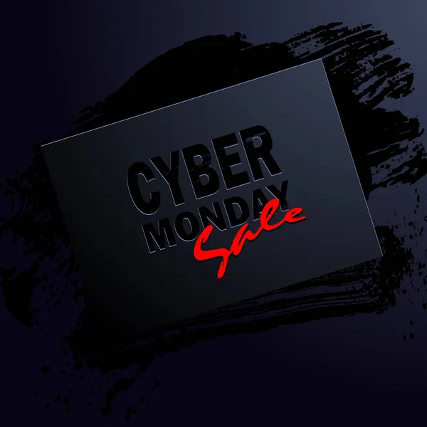 Banner Cyber Lunedì Vendita Illustrazione Clip Art Illustrazioni Stock Royalty Free