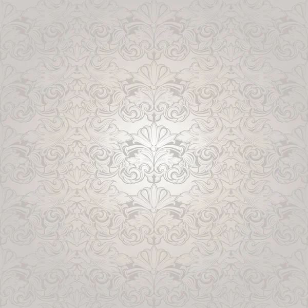 Fond Mariage Blanc Avec Éclat Perle Royal Vintage Avec Motif — Image vectorielle