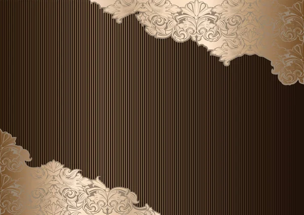 Fundo Real Estilo Vintage Barroco Rococó Renascimento Com Ornamento Floral — Vetor de Stock