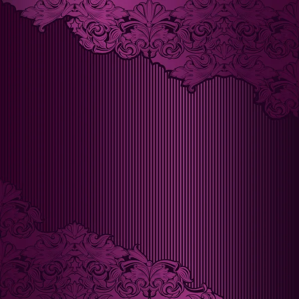 Violeta Marsala Fondo Vintage Púrpura Real Con Patrón Barroco Clásico — Vector de stock