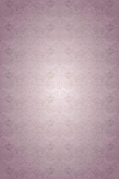 Pink Vintage Background Royal Classic Baroque Pattern Rococo Darkened Edges — Stock Vector