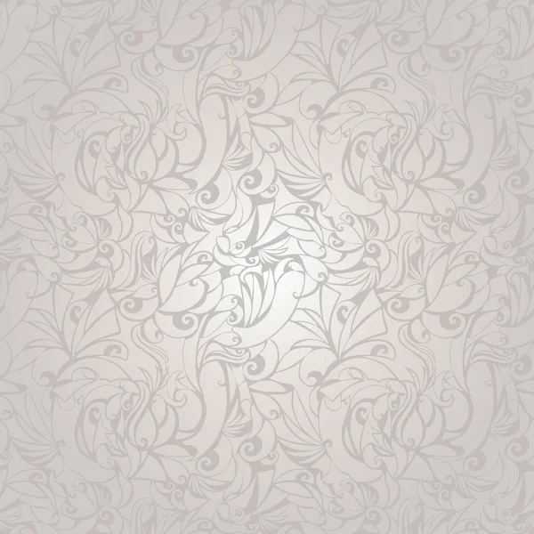 Fundo Ultramarino Branco Vintage Com Elementos Florais Escurecimento Para Bordas — Vetor de Stock