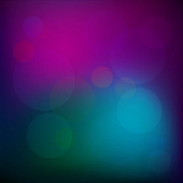 Fondo Borroso Bokeh Con Magenta Neón Oscuro Colores Azul Verde — Vector de stock