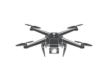 quadrocopter logo tasarımı robot, eps 10 vektör