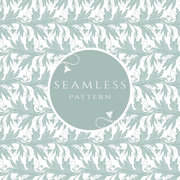 Seamless Royal Baroque Background Vintage Rococo Damask Patterns Leaves Floral — Stock Vector