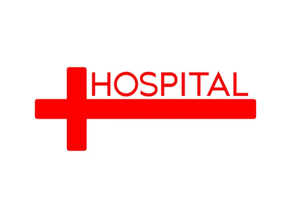 白色背景上的医院词概念 用于封面 隔离矢量插图 — 图库矢量图片