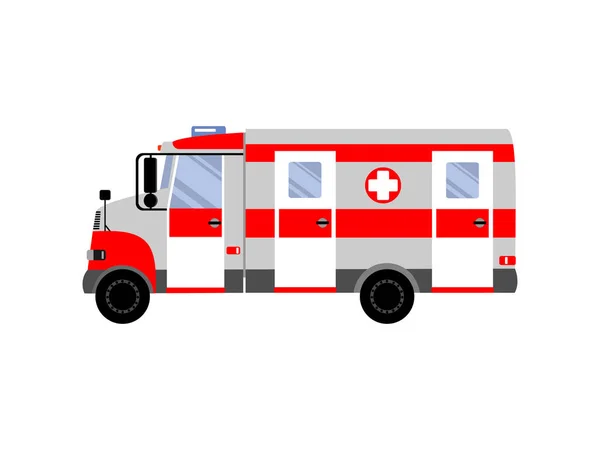 救护车和急救车五颜六色的设计 独立的矢量插图 — 图库矢量图片