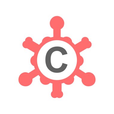 Patojenik bakteri, virüs, koronavirüs. Renkli düz simge, işaret, amblem, logo. İzole vektör illüstrasyonu