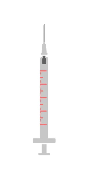Injekční Stříkačka Izolovaný Barevný Obraz Bílém Pozadí Vektorová Ilustrace — Stockový vektor