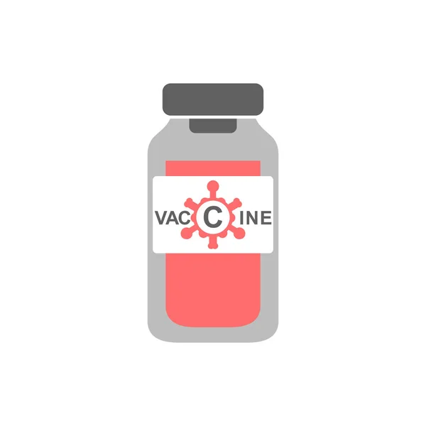 Injekční Lahvička Antivirotiky Koncepce Očkování Imunity Proti Koronaviru Izolované Barevné — Stockový vektor