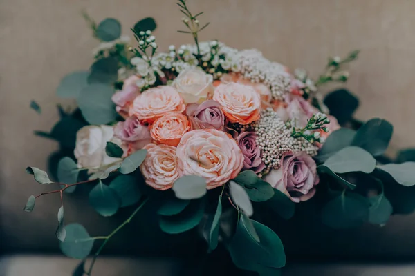 Flor de buquê. Casamento, férias e floral fundo estilo conceito — Fotografia de Stock