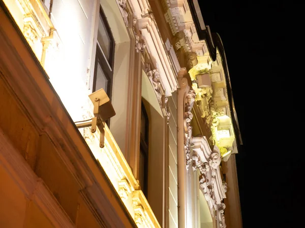 Vue Sur Architecture Historique Miskolc Hongrie Europe Nuit — Photo