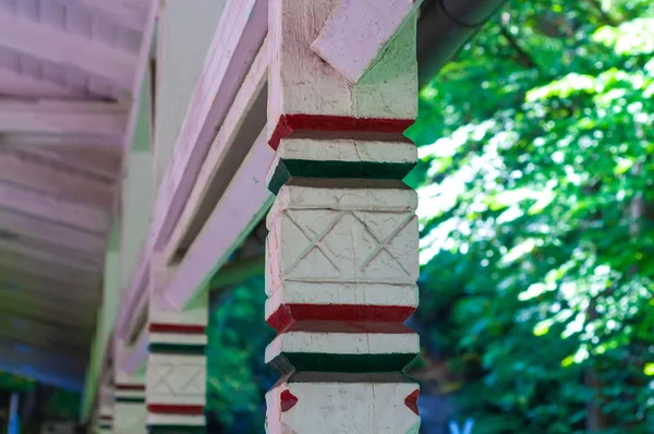 Closeup Interior View Wooden Roof Structure — Stock Photo, Image