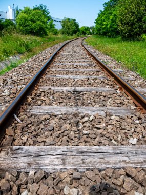 Tren rayları üzerinde görünüm