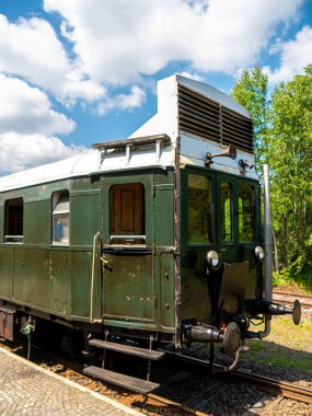 Szentendre, Macaristan'da bir retro trende görünüm