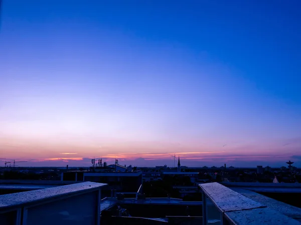 夏日日落时分 塞格德上空的空中风景 — 图库照片