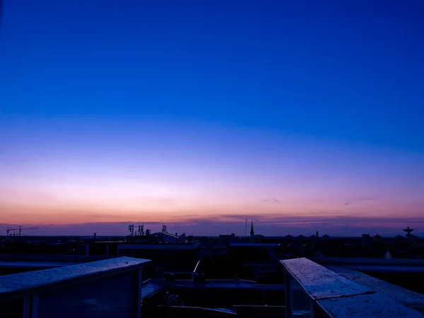 Vista Aérea Sobre Szeged Durante Pôr Sol Dia Verão — Fotografia de Stock