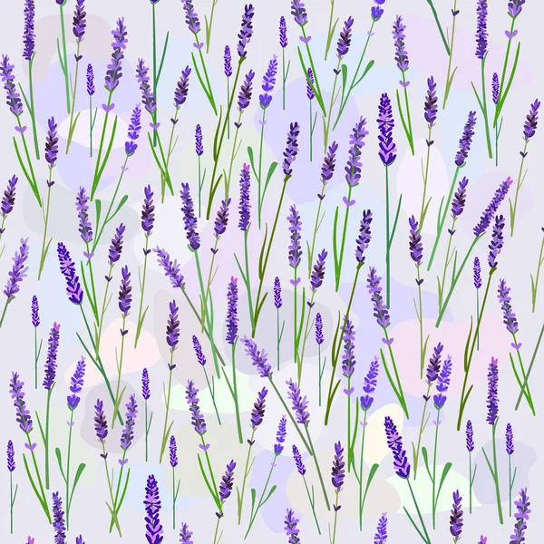 Patrón sin costura de lavanda — Vector de stock