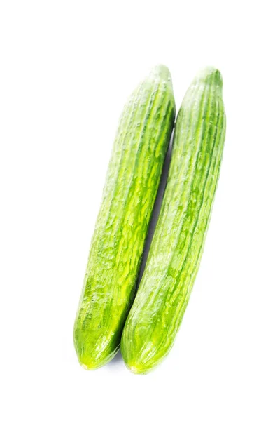 Verse Mooie Lange Komkommers Werden Gefotografeerd Een Studio — Stockfoto