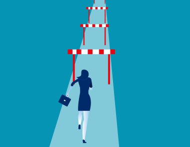 İşkadını atlet. Kavram iş başarı vektör çizim.