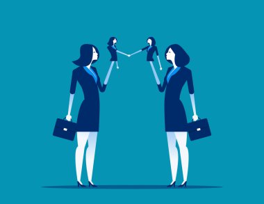 İş kukla. Kavram iş vektör çizim.