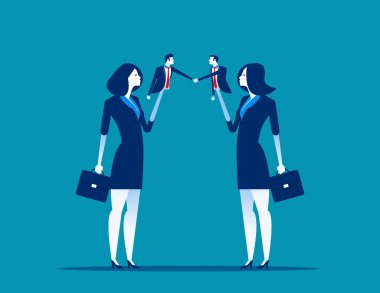 İş kukla. Kavram iş vektör çizim.